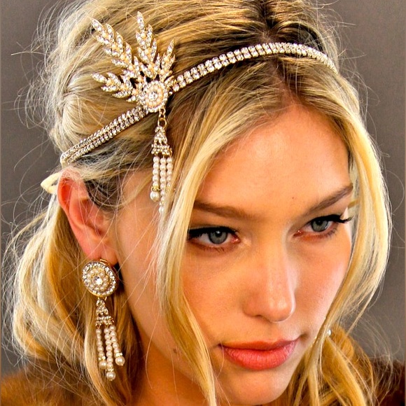 Great Gatsby inspired bedazzled headpiece - Picture 1 of 6
